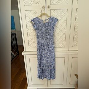 Lost + Wander blue smock dress flirty, feminine and fun!